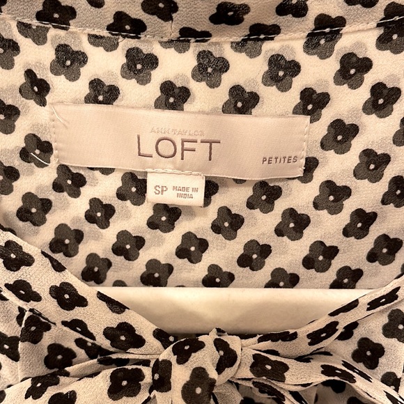 LOFT Tie Neck Blouse - Picture 7 of 8